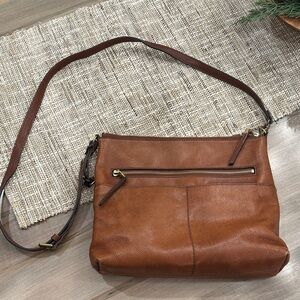 Fossil Cognac Leather Crossbody Bag
